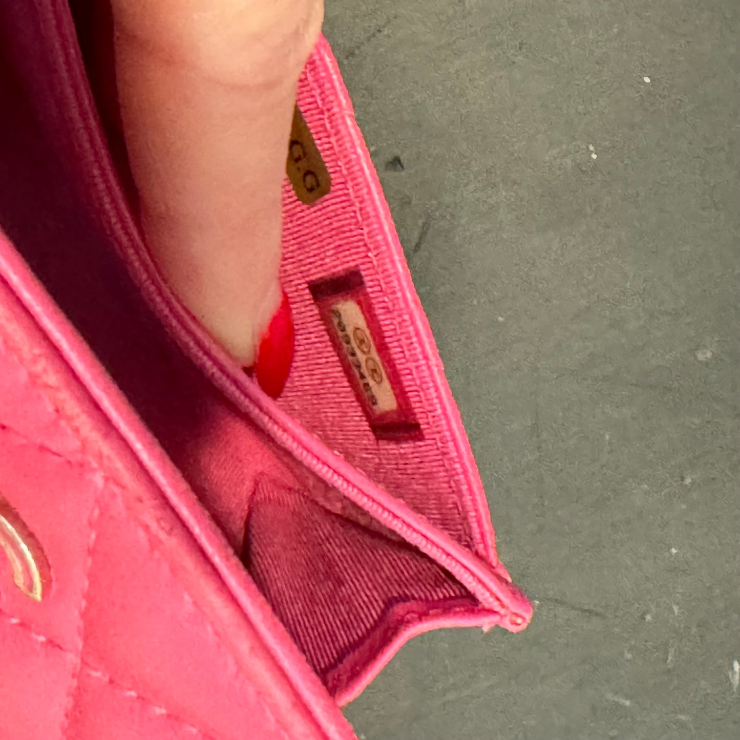Pink Matelasse Chanel Micro Flap Pouch Pink
