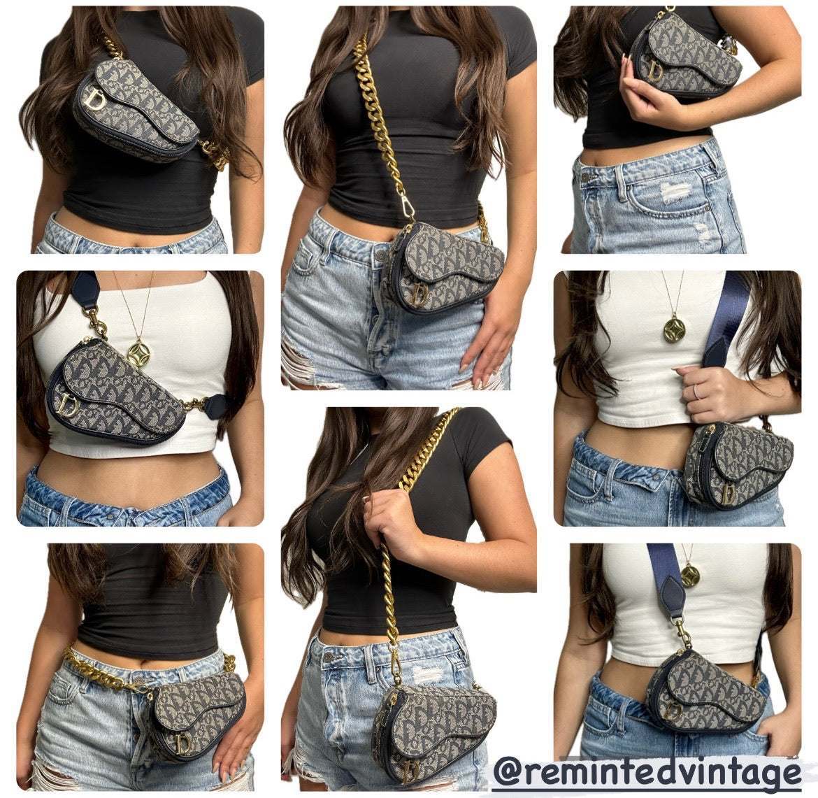 Christian Dior Vintage Trotter Saddle Pouch Custom one-of-a-kind Bum Bag/Crossbody/Fanny Pack