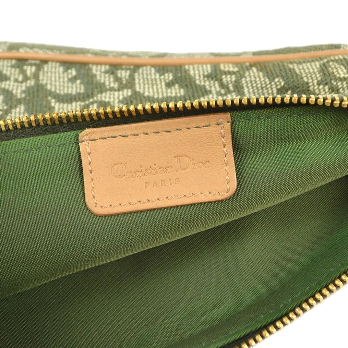 Christian Dior Vintage Khaki Green Trotter Saddle handbag + Extra Strap or Chain