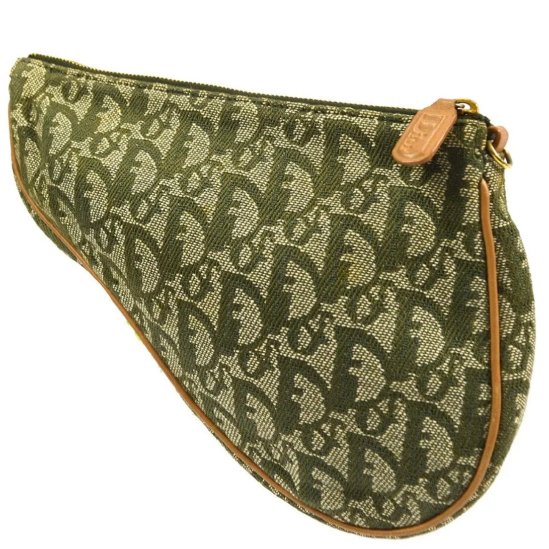 Christian Dior Vintage Khaki Green Trotter Saddle handbag + Extra Strap or Chain