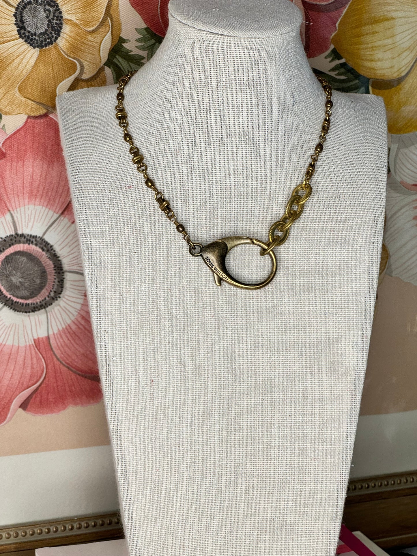 Claira Charm Chain Clip Custom Antique Gold Choker