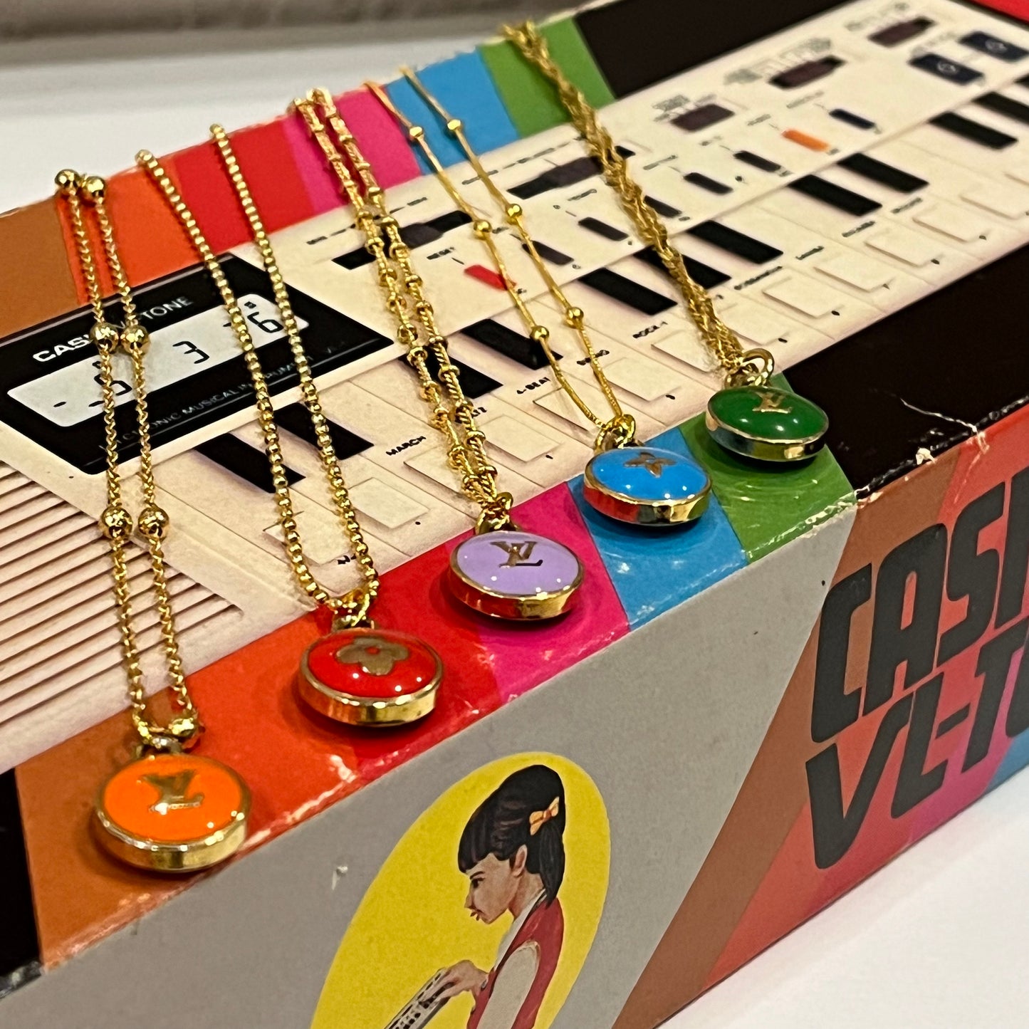 Rare Louis Vuitton Pastilles Charm on Necklace