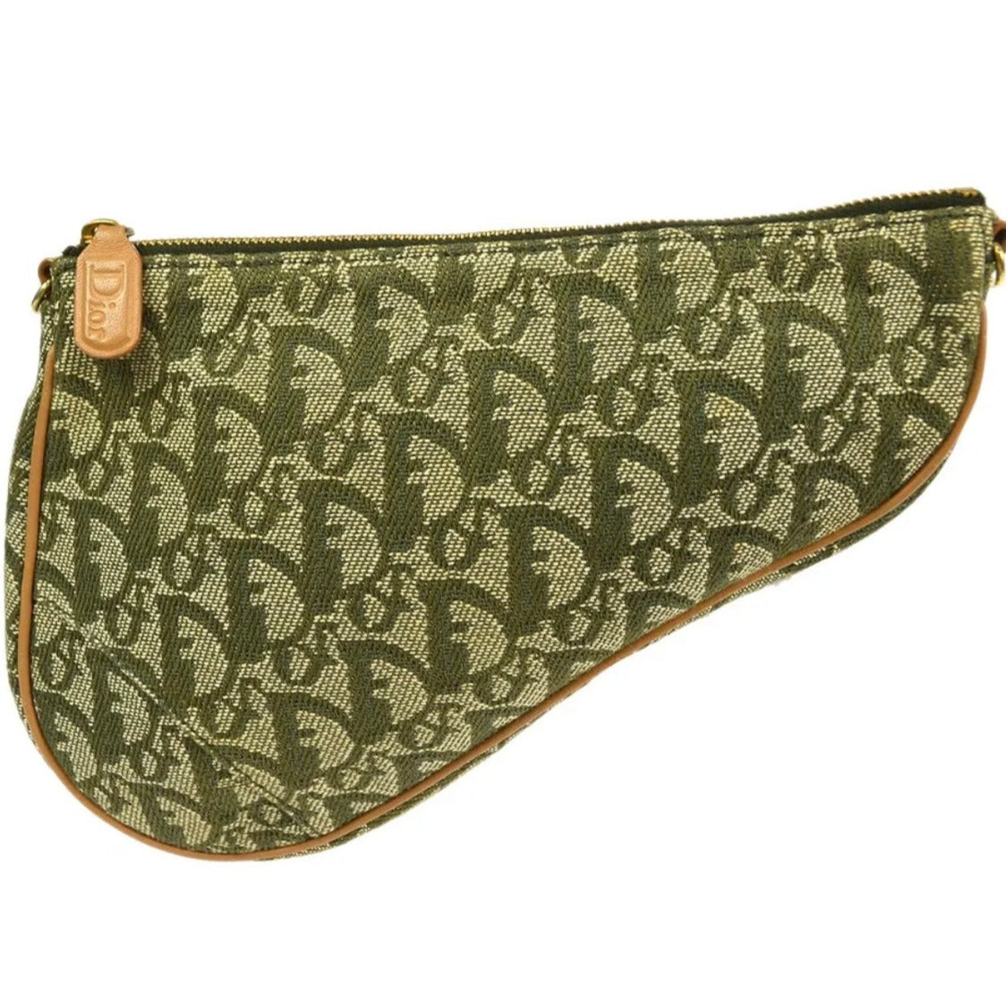 Christian Dior Vintage Khaki Green Trotter Saddle handbag + Extra Strap or Chain
