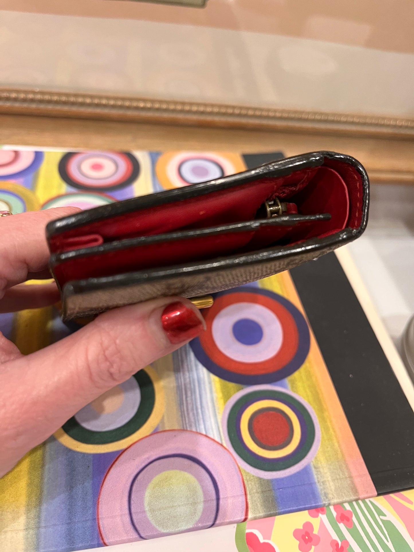 Cherries GG Supreme Gucci Compact Wallet