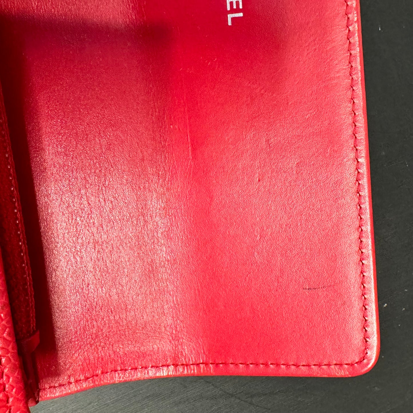 Timeless CC Vintage Chanel Red Caviar Skin Long Wallet Clutch/ WOC