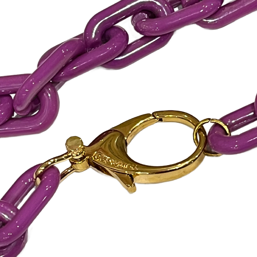 Choker with Vintage Louis Vuitton Large Clasp on Chunky Chain