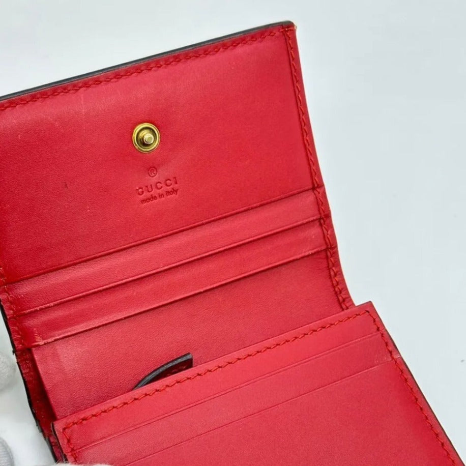 Cherries GG Supreme Gucci Compact Wallet