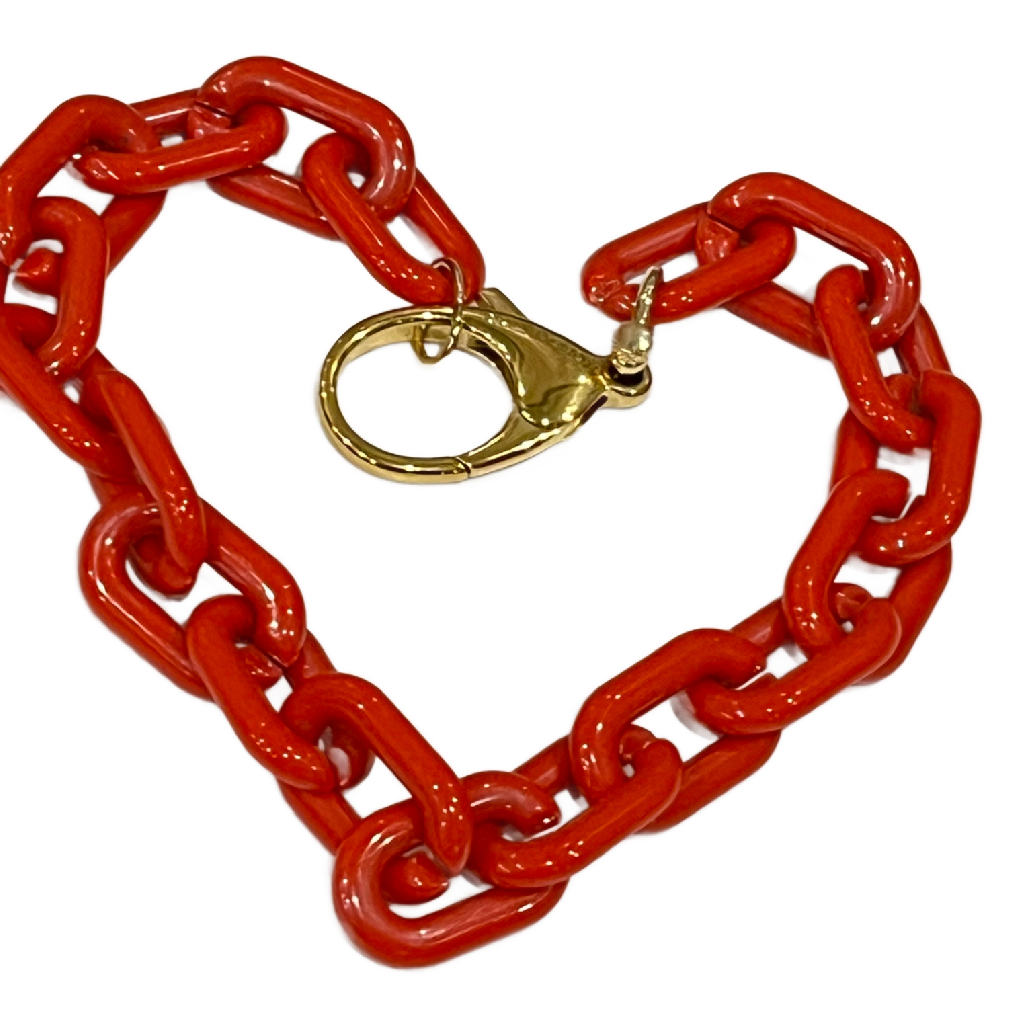Choker with Vintage Louis Vuitton Large Clasp on Chunky Chain