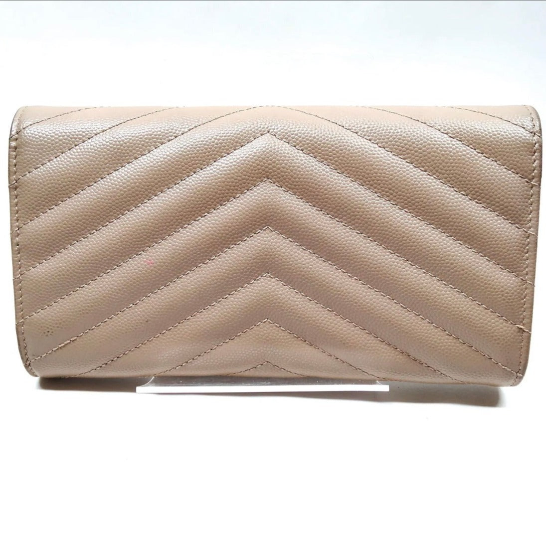 Taupe YSL Envelope Chevron Custom Converted clutch/wallet/bum bag/Crossbody