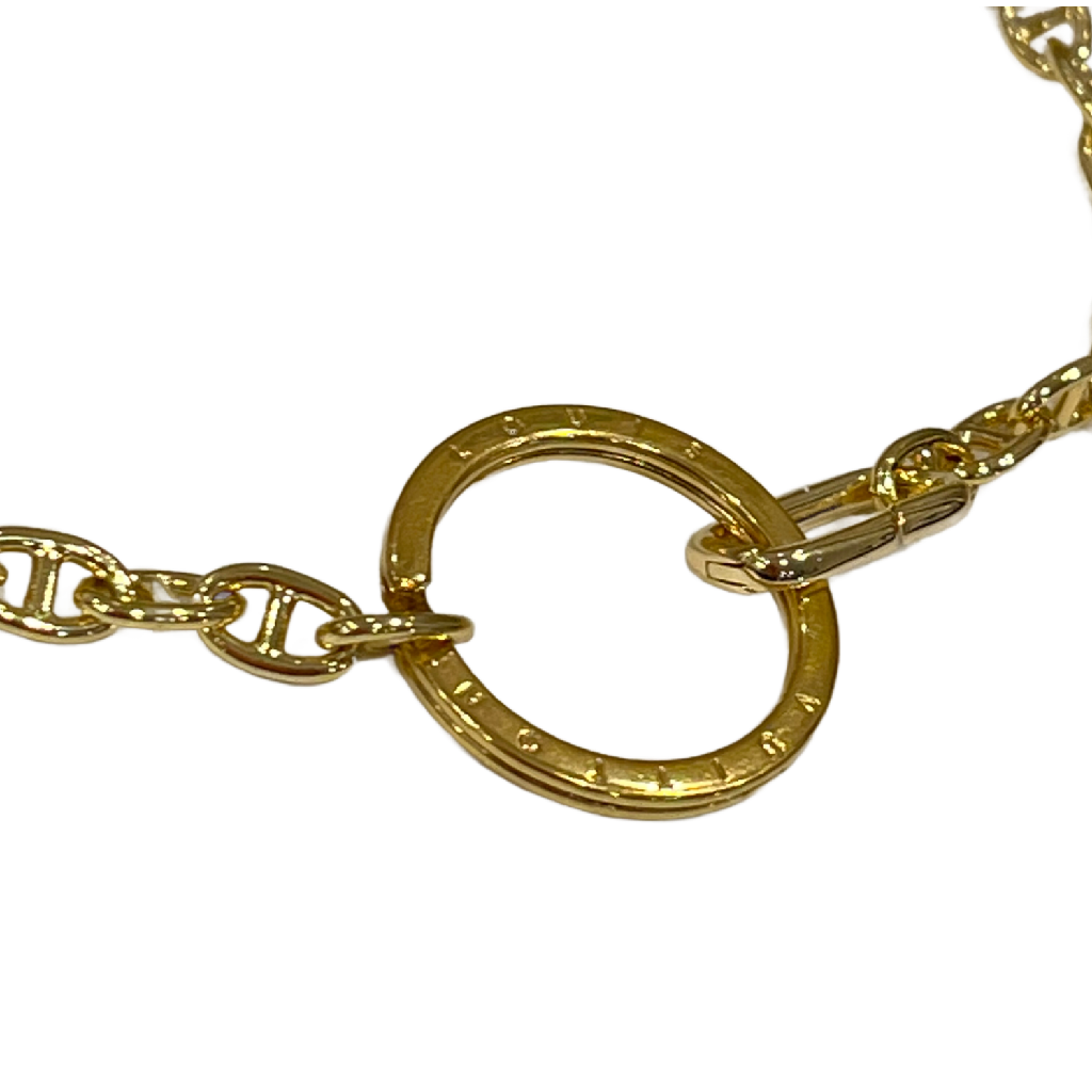 Statement Necklace Custom One of a Kind Louis Vuitton Gold Key Ring on Choker