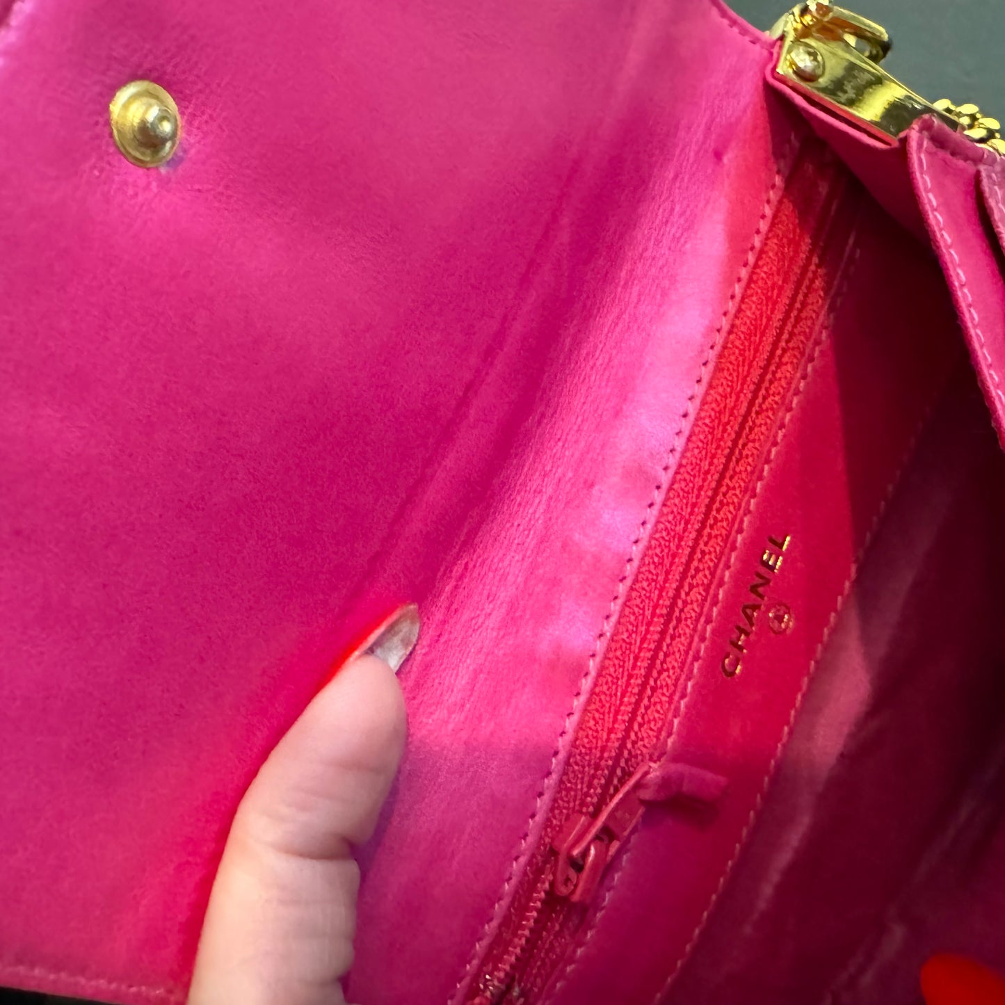 Pink Chanel Timeless with Envelope Custom Micro Pouch 5 ways + 2 straps
