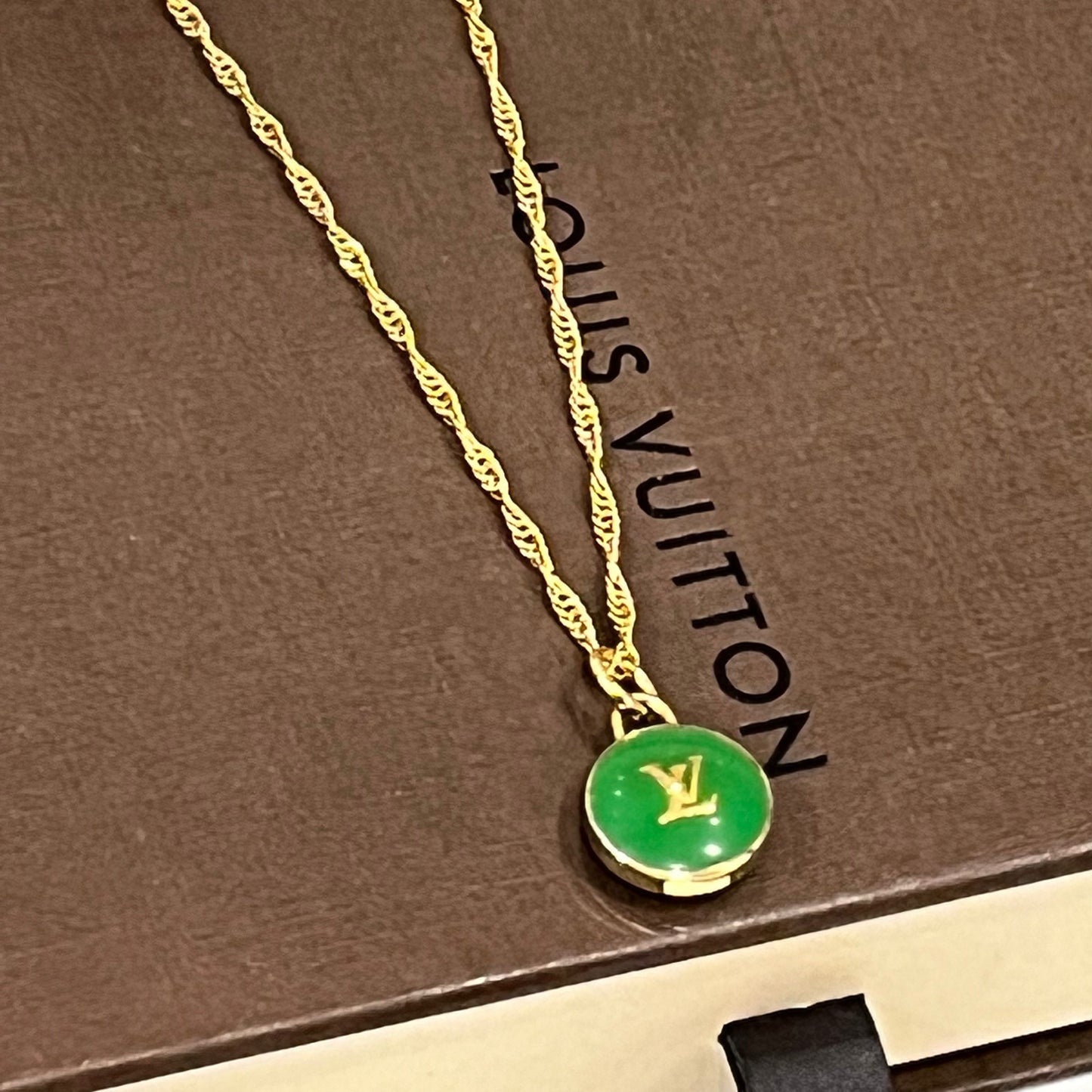 Rare Louis Vuitton Pastilles Charm on Necklace - Kelly Green