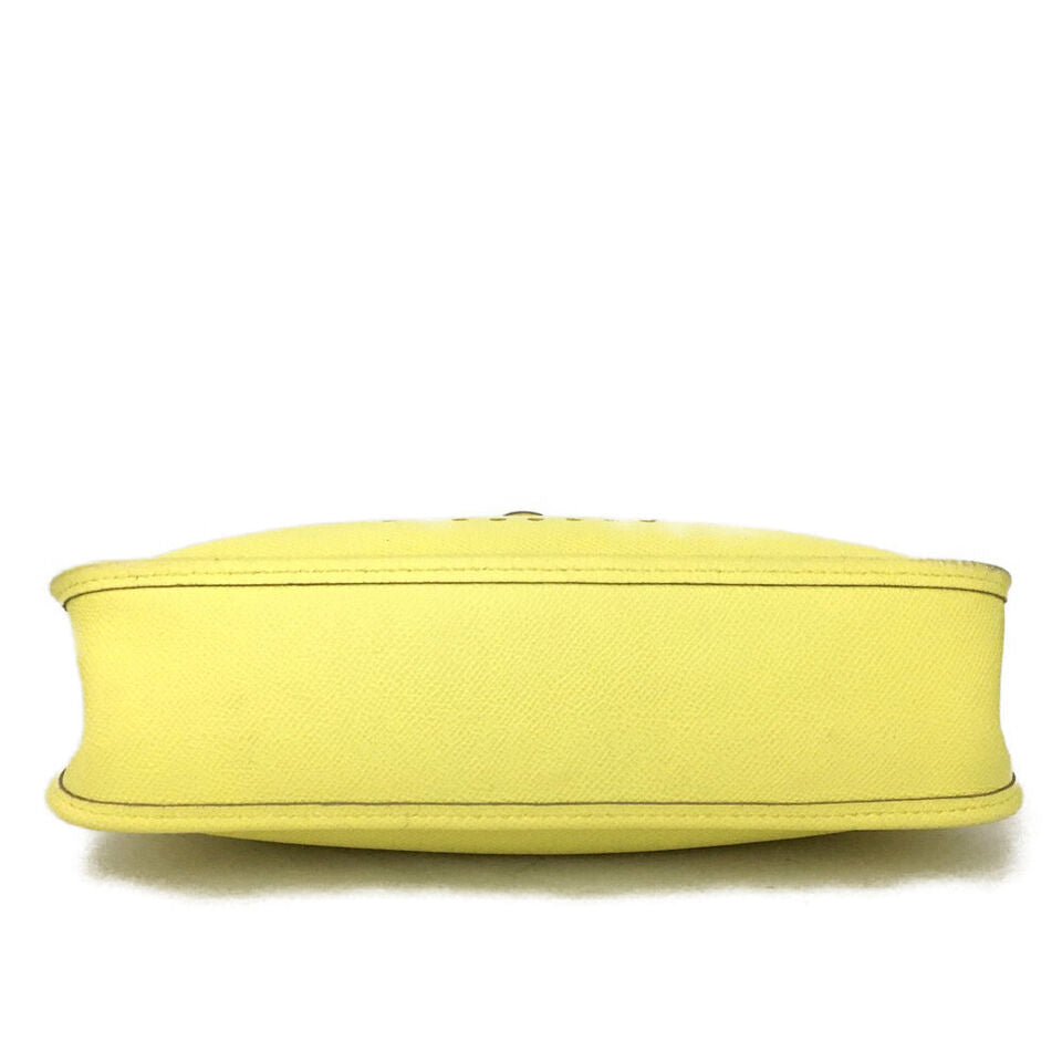 RARE Color - HERMES Evelyn 1 Yellow Veau Epsom Leather Shoulder Crossbody