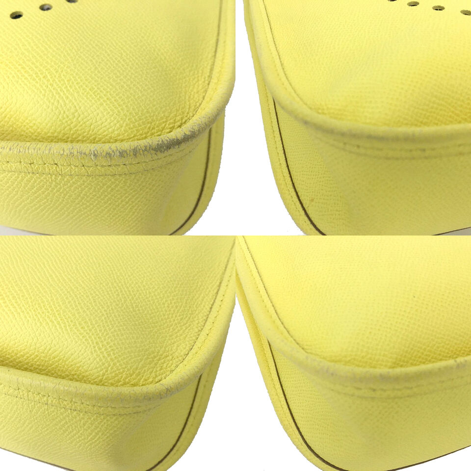 RARE Color - HERMES Evelyn 1 Yellow Veau Epsom Leather Shoulder Crossbody
