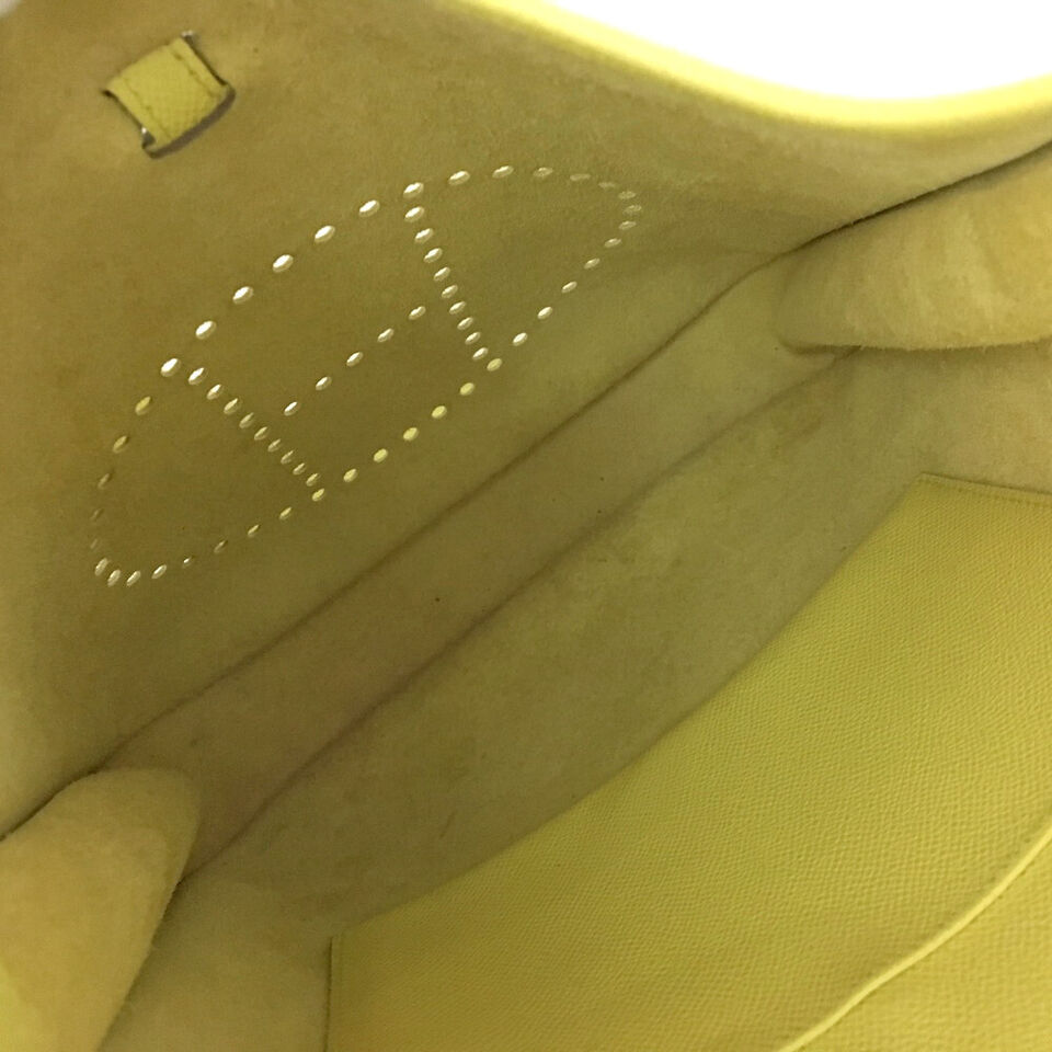 RARE Color - HERMES Evelyn 1 Yellow Veau Epsom Leather Shoulder Crossbody