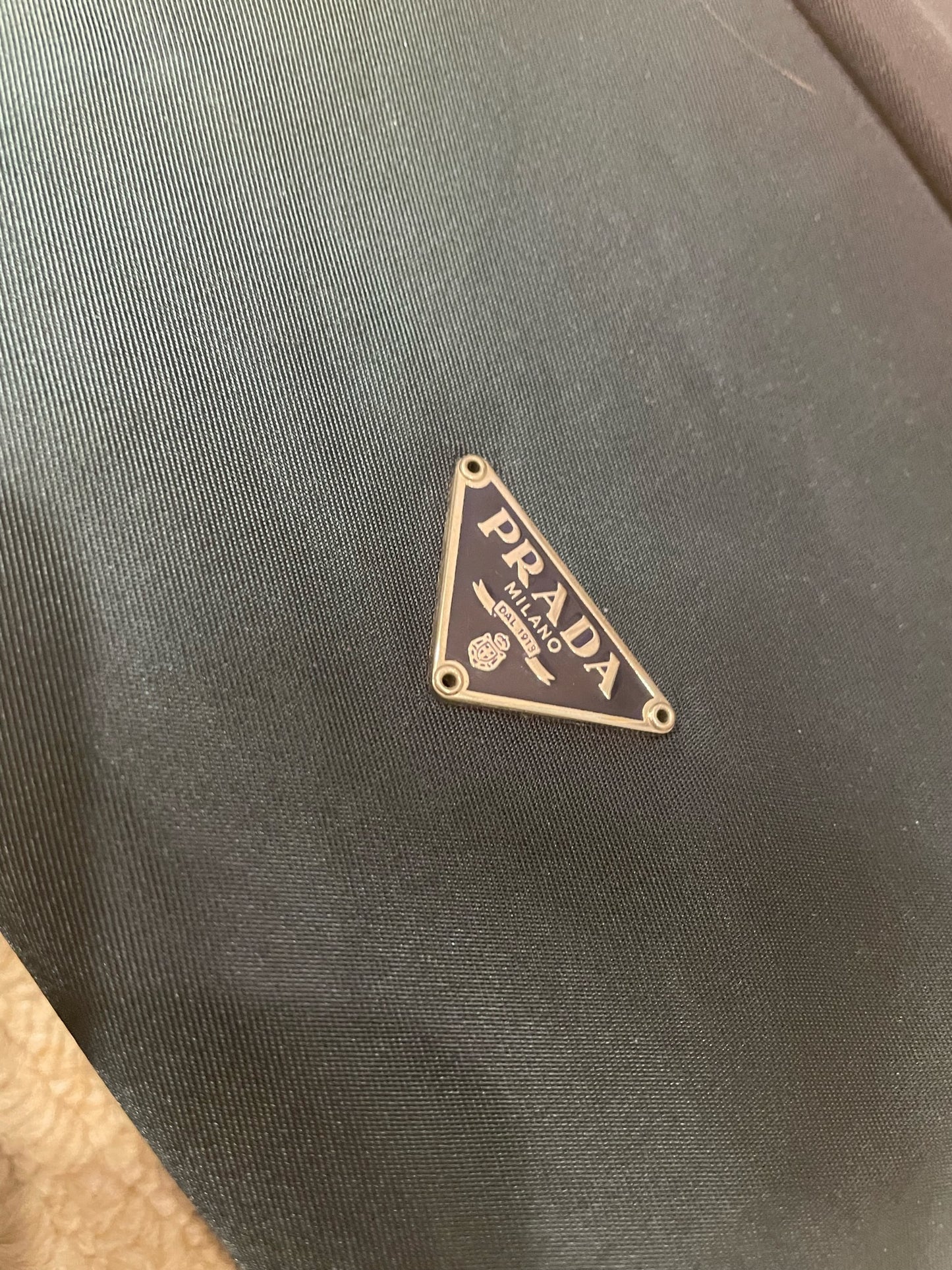 Prada Triangle Plate Charms on Necklaces