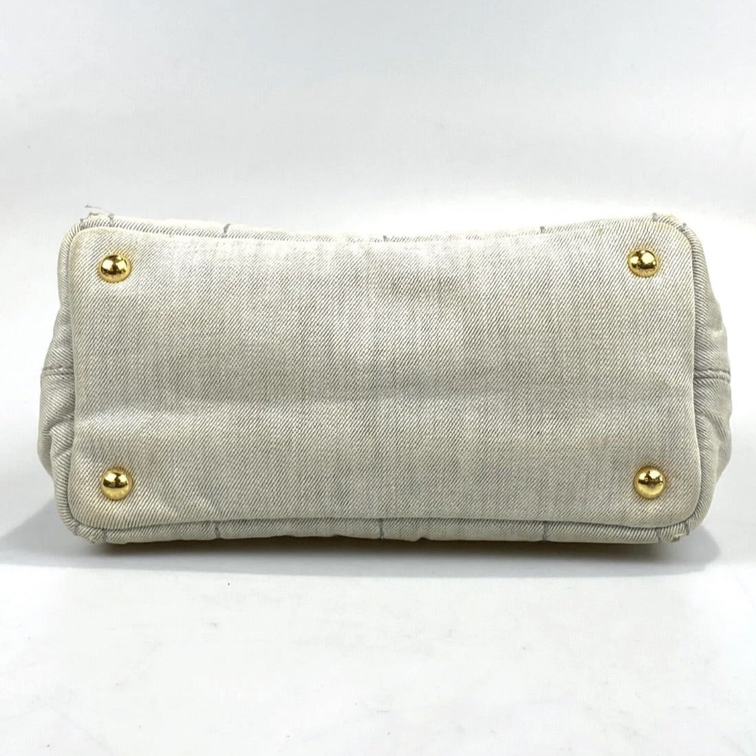 Vintage Whitewashed Gray Denim Canapa Tote 2Way + Extra Strap