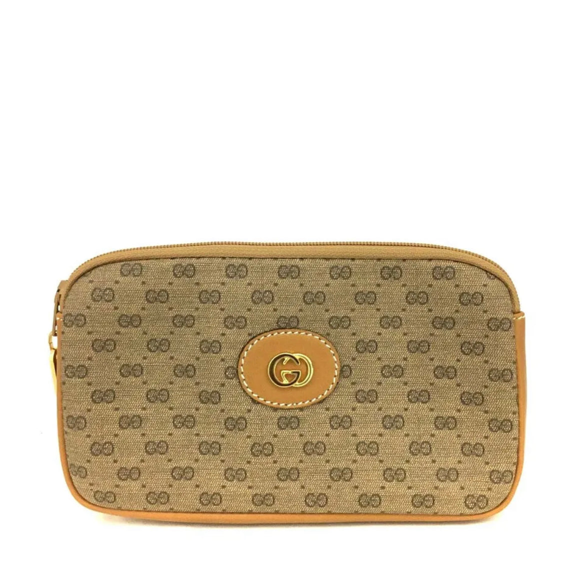 Vintage Gucci micro GG Tan Pouch - Custom Crossbody Bum Bag Fanny Pack Clutch or bundle