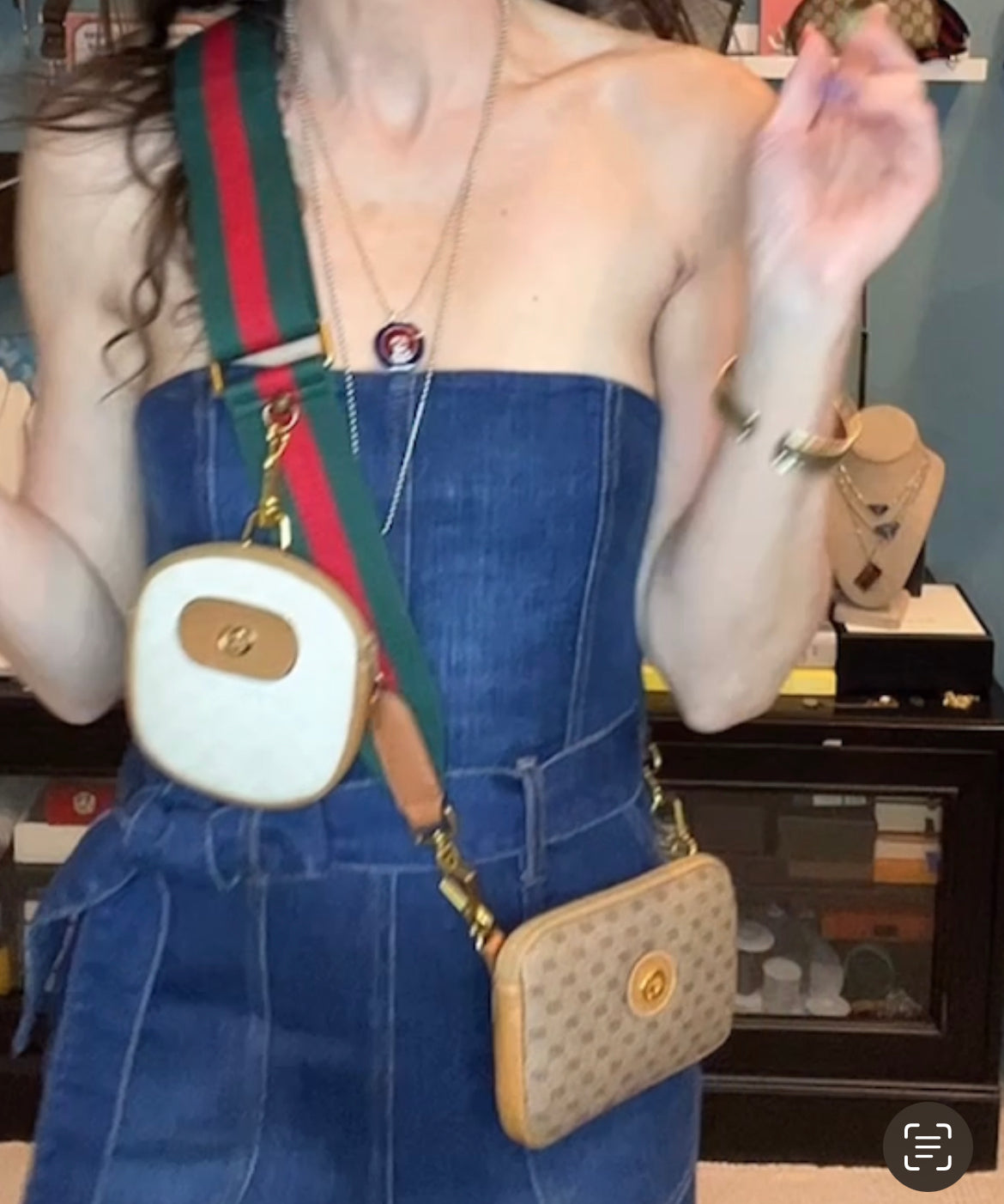 Vintage Gucci micro GG Tan Pouch - Custom Crossbody Bum Bag Fanny Pack Clutch or bundle