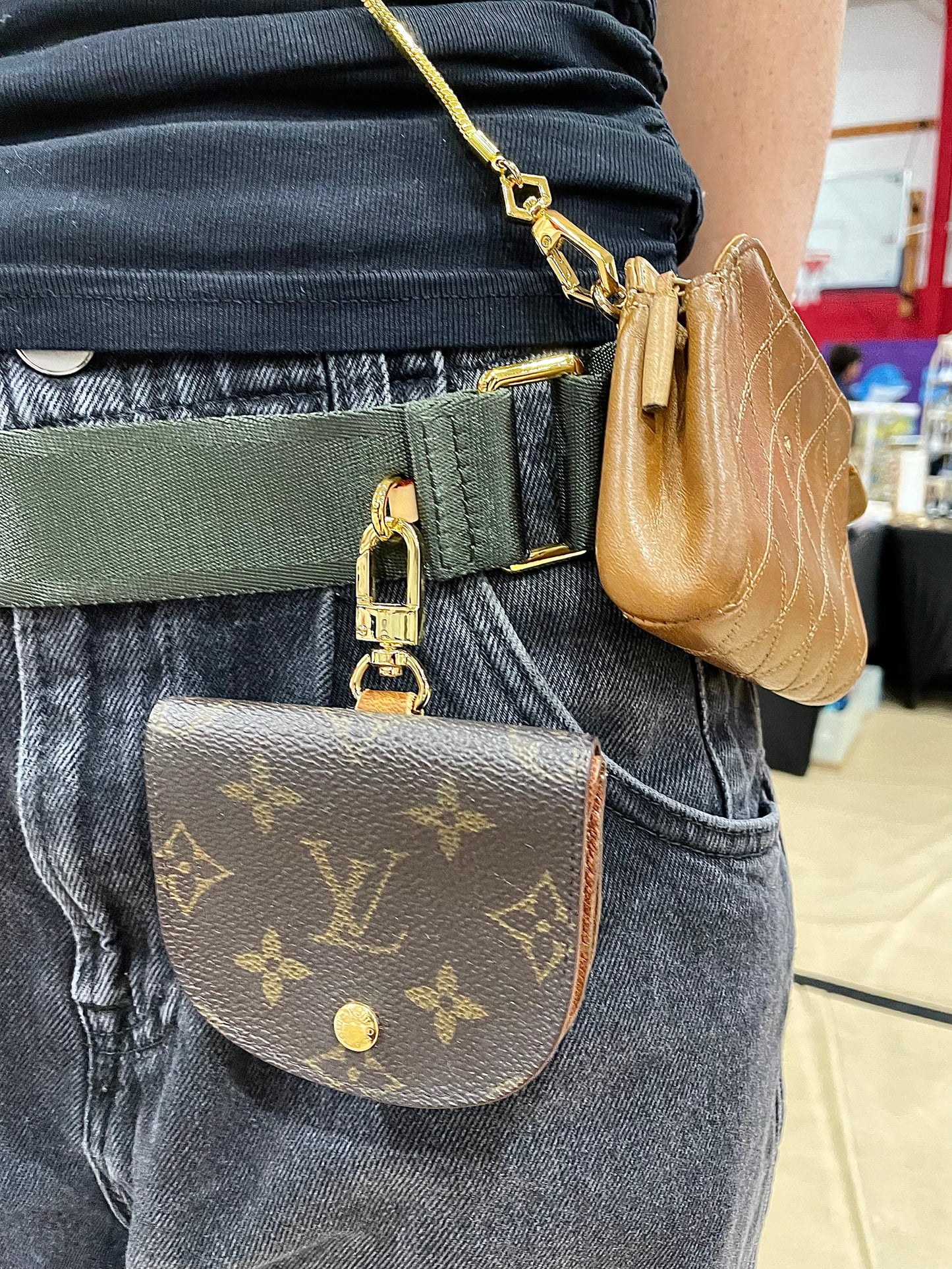Louis Vuitton Vintage Coin Pouch - Convertible Micro Multi-Pochette Bag Charm waist bag