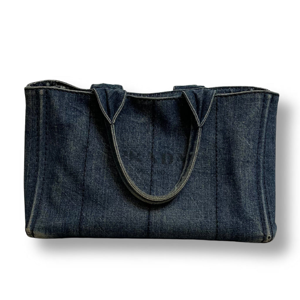 Vintage denim Canapa Canvas Medium Tote Convertible Crossbody w/ Choice of Added Strap
