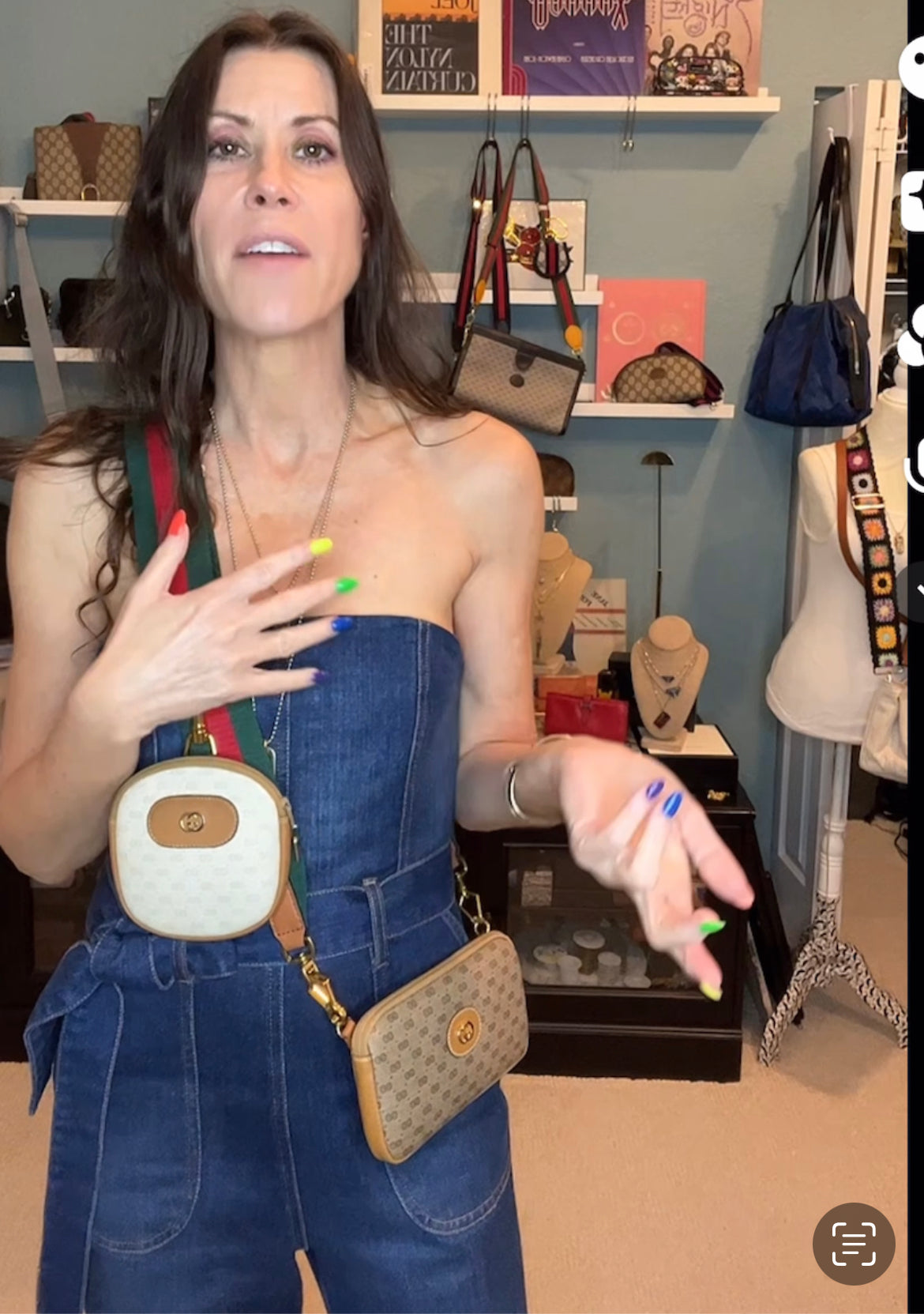 Vintage Gucci micro GG Tan Pouch - Custom Crossbody Bum Bag Fanny Pack Clutch or bundle
