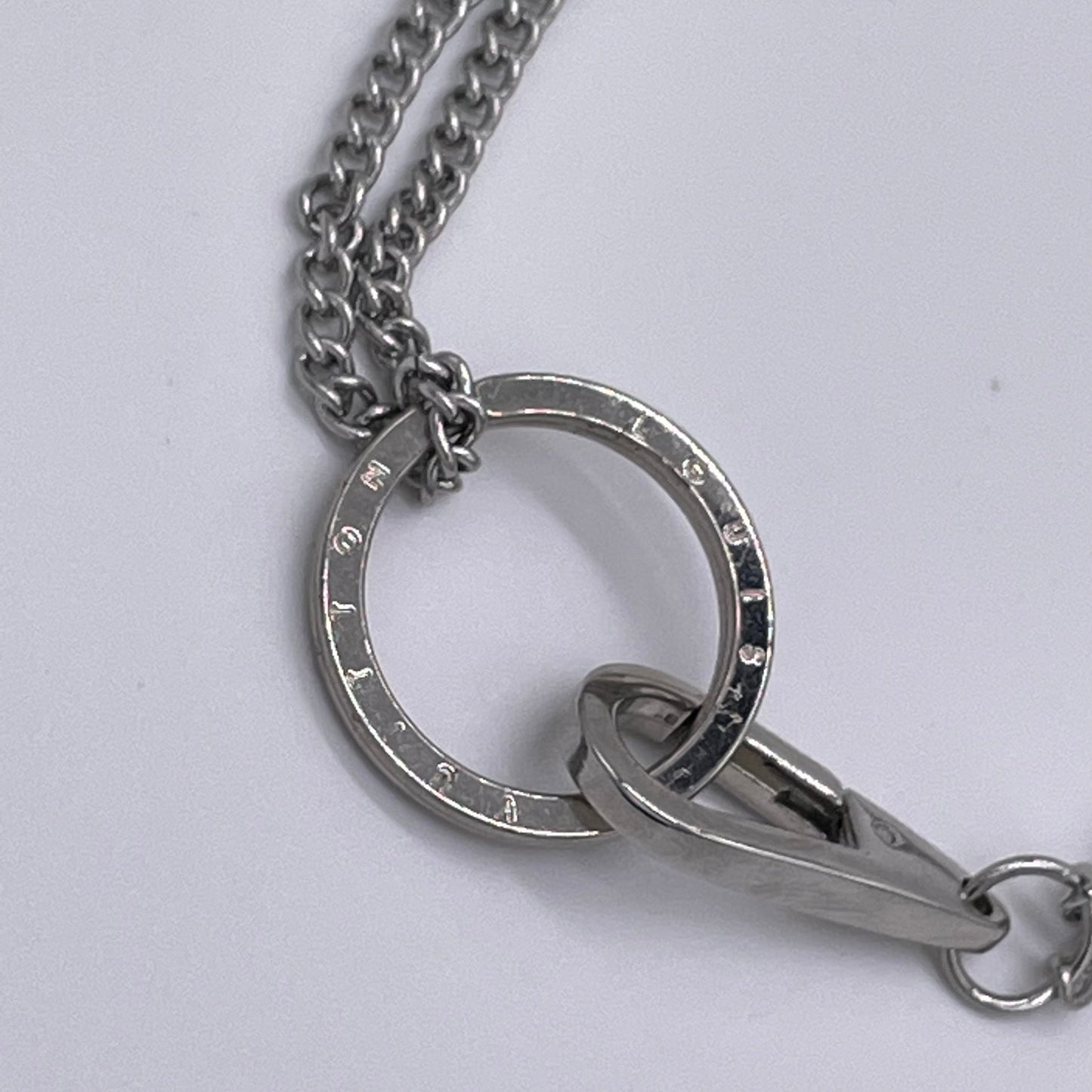 Statement Necklace on One of a Kind Louis Vuitton Key Ring on Double Chain Choker