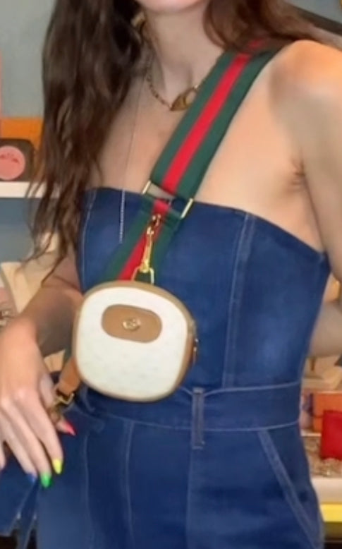 Vintage Gucci micro GG Tan Pouch - Custom Crossbody Bum Bag Fanny Pack Clutch or bundle