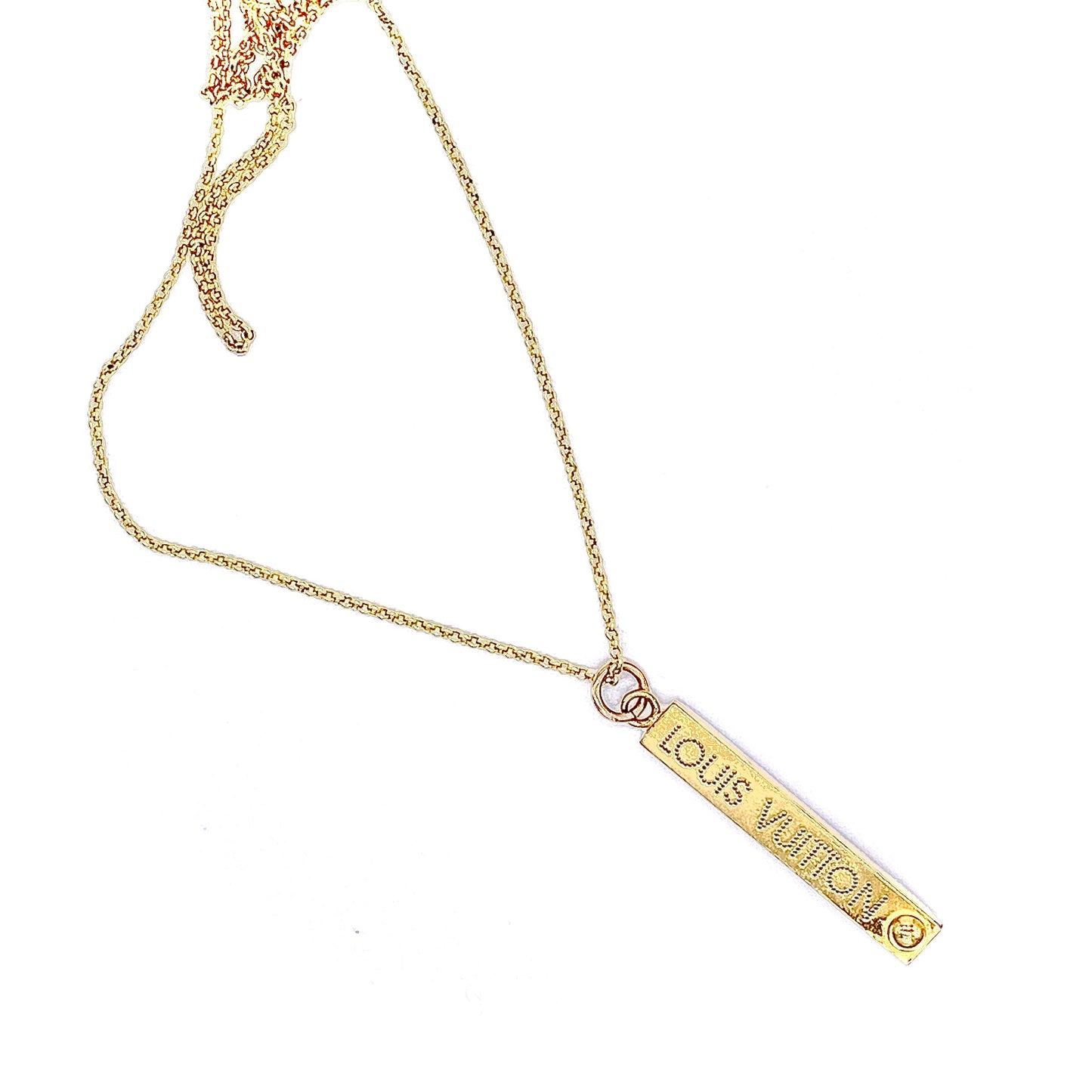 Lola Large Bar Charm - Pendant on Necklace
