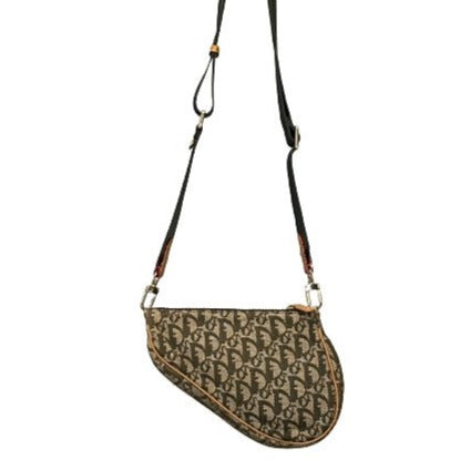 Christian Dior Vintage Khaki Green Trotter Saddle handbag + Extra Strap or Chain