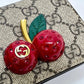 Cherries GG Supreme Gucci Printed Compact Wallet