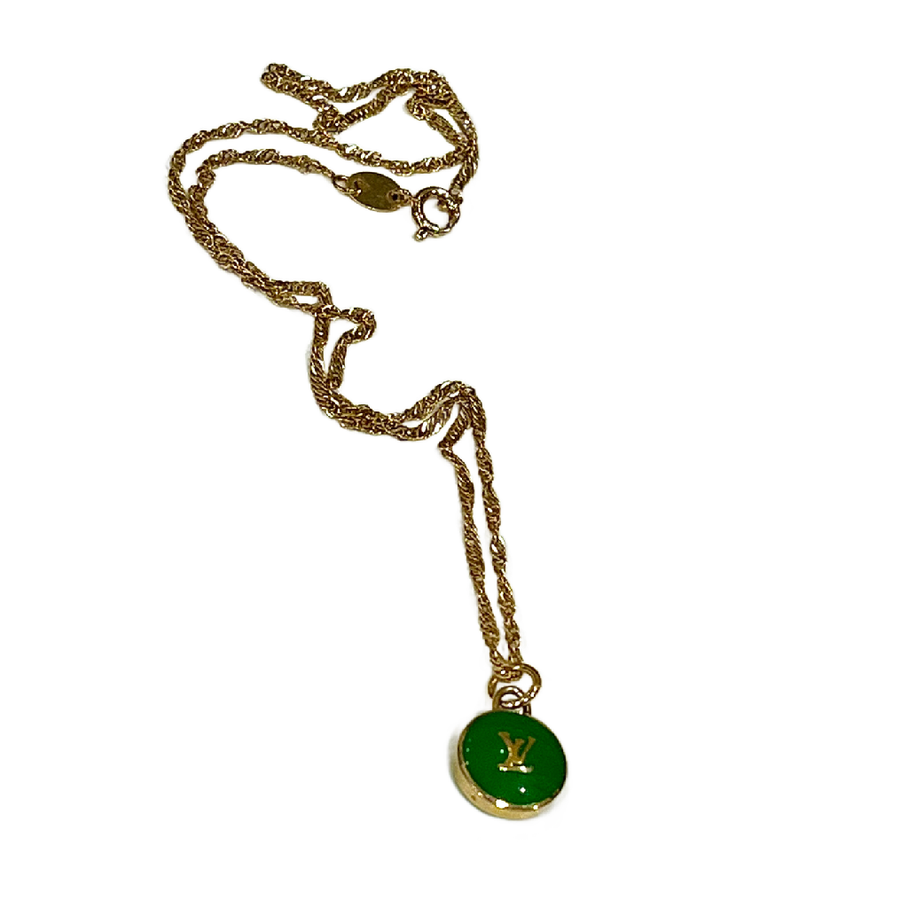 Rare Louis Vuitton Pastilles Charm on Necklace - Kelly Green