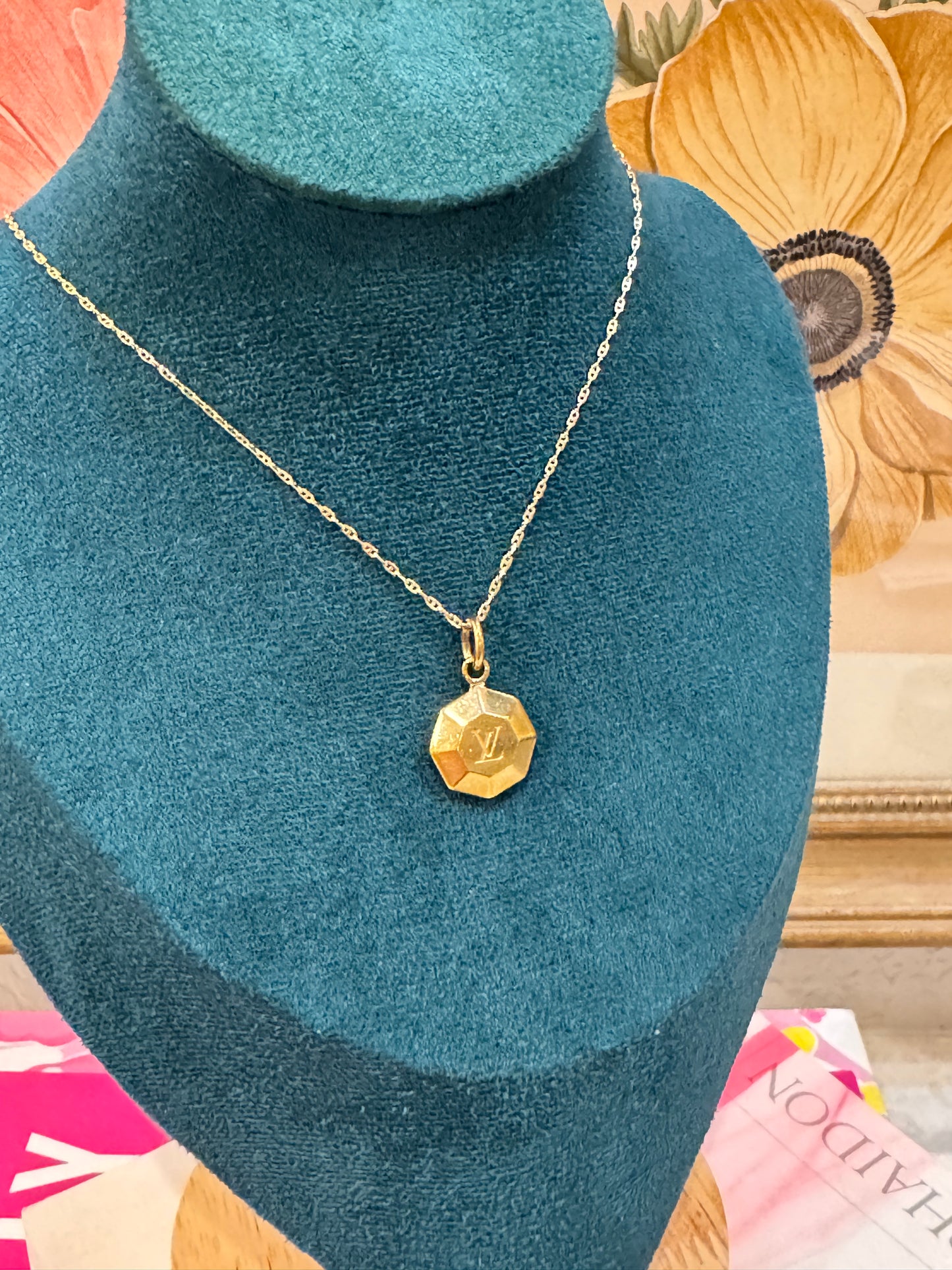 Louis Vuitton square Charm Pendant on Chain