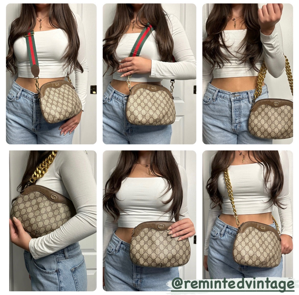 Gorg Gucci Supreme 4 ways - Crossbody / Bum Bag / Shoulder / Clutch + 2 Custom Straps