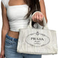 Vintage Whitewashed Gray Denim Canapa Tote 2Way + Extra Strap