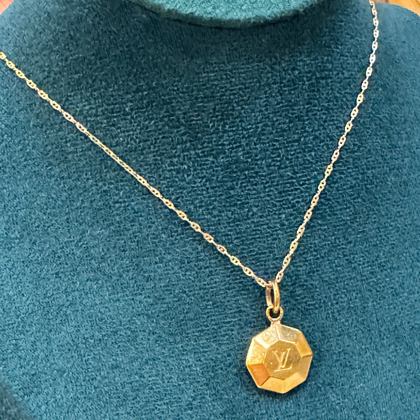 Speakeasy Vintage Octagon Charm on Chain