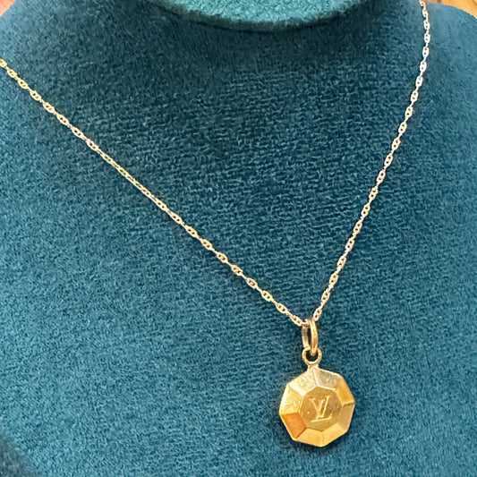 Speakeasy Vintage Octagon Charm on Chain