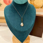 Mixed Metal Louis Vuitton Teardrop Charm on Necklace