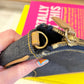 Christian Dior Vintage Denim Saddle Bag Pochette Small