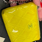 Yellow Enamel Chanel O Case mini Coin Purse