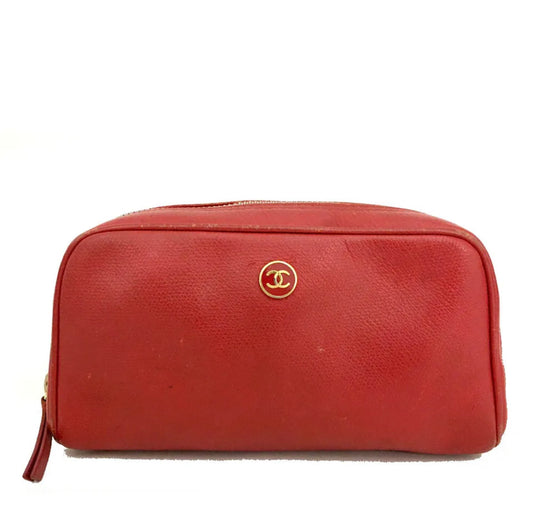 Classic Red Chanel Button Pouch - Custom Crossbody/Fanny Pack/Bum Bag