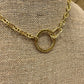 Statement Necklace Custom One of a Kind Louis Vuitton Gold Key Ring on Choker