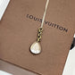 Mixed Metal Louis Vuitton Teardrop Charm on Necklace