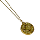 Lemon Crystal (Only) Rounded Flower Logo 2 sided Charm on Necklace