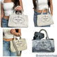 Vintage Whitewashed Gray Denim Canapa Tote 2Way + Extra Strap