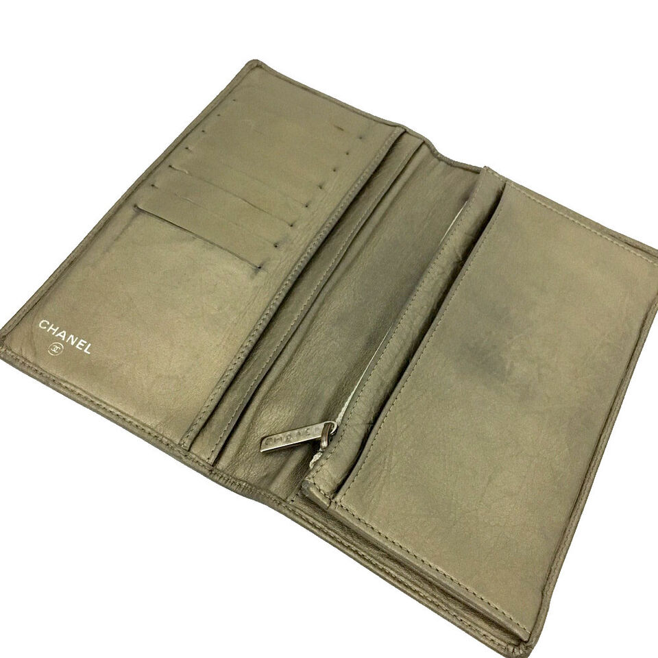 Vintage Cambon Bronze Chanel Bifold Quilted Wallet