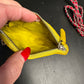 Yellow Enamel Chanel O Case mini Coin Purse