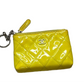 Yellow Enamel Chanel O Case mini Coin Purse