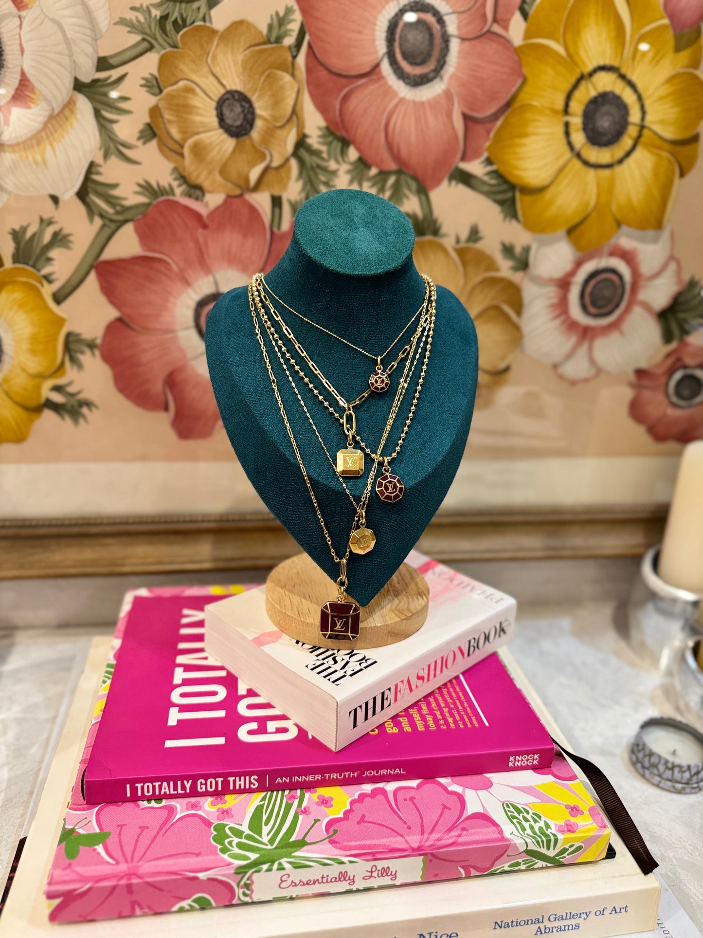 Louis Vuitton square Charm Pendant on Chain