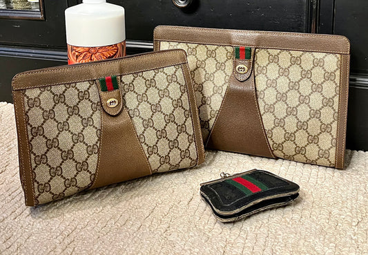 Vintage GG Supreme Brown Orig Ophidia Web Clutch Convertible Custom Crossbody - Med